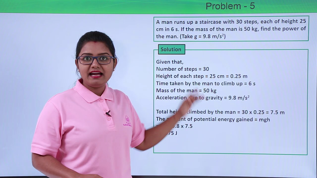 Class 9th – Work and Energy Problem-5 | Work and Energy | Tutorials Point