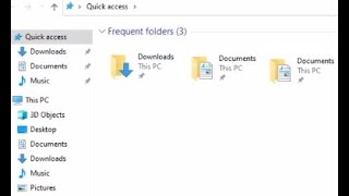 Frequent folders quick access instructions