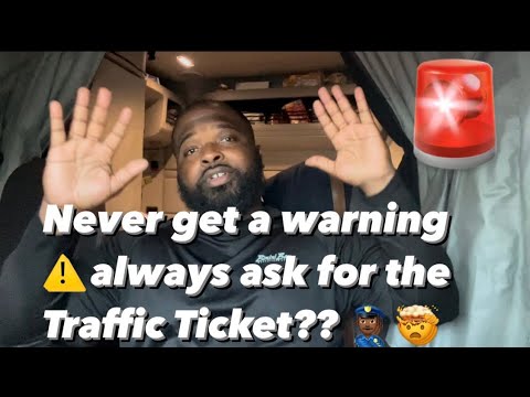 Getting a WARNING is WORSE than the traffic ticket itself ?? 🧐 🤔 🤨 👮‍♂️ 🚨 | NEW CDL drivers
