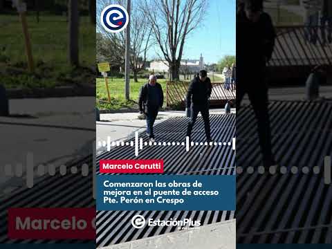 Comenzaron las obras de mejora en el puente de acceso Pte. Perón de Bº Azul, Crespo