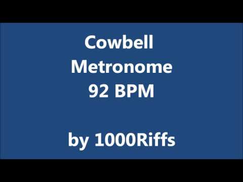 Cowbell Metronome 92 BPM - Beats Per Minute
