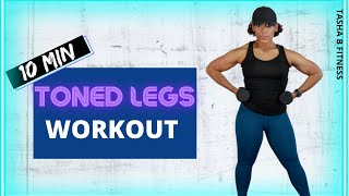 10 Minute Lower Body Toning Workout with dumbbells NO JUMPING