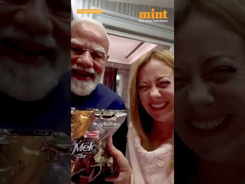 PM Modi gifts Italy PM Giorgia Meloni #melody toffee, playing on #melodi memes, moment now #viral