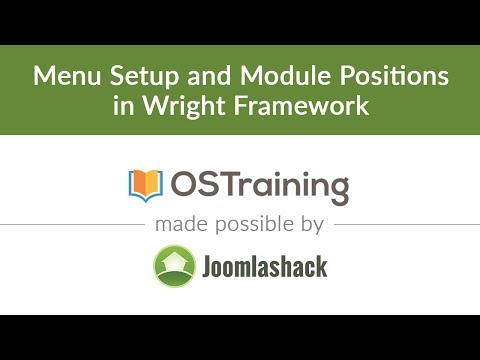 Lesson 6 Menu Setup and Module Positions in the Wright Framework