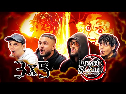 TANJIRO IS GOING INSANE!!! 🔥 | BROTHERS watch Demon Slayer 3x5 "Bright Red Sword" | REACTION