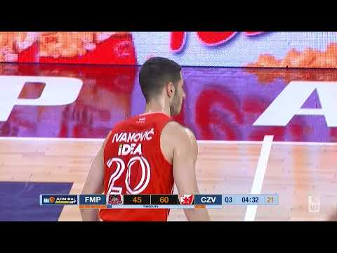 Ivanović nails long-range 3-pointer off the glass (FMP Meridian - Crvena zvezda mts, 26.12.2021)