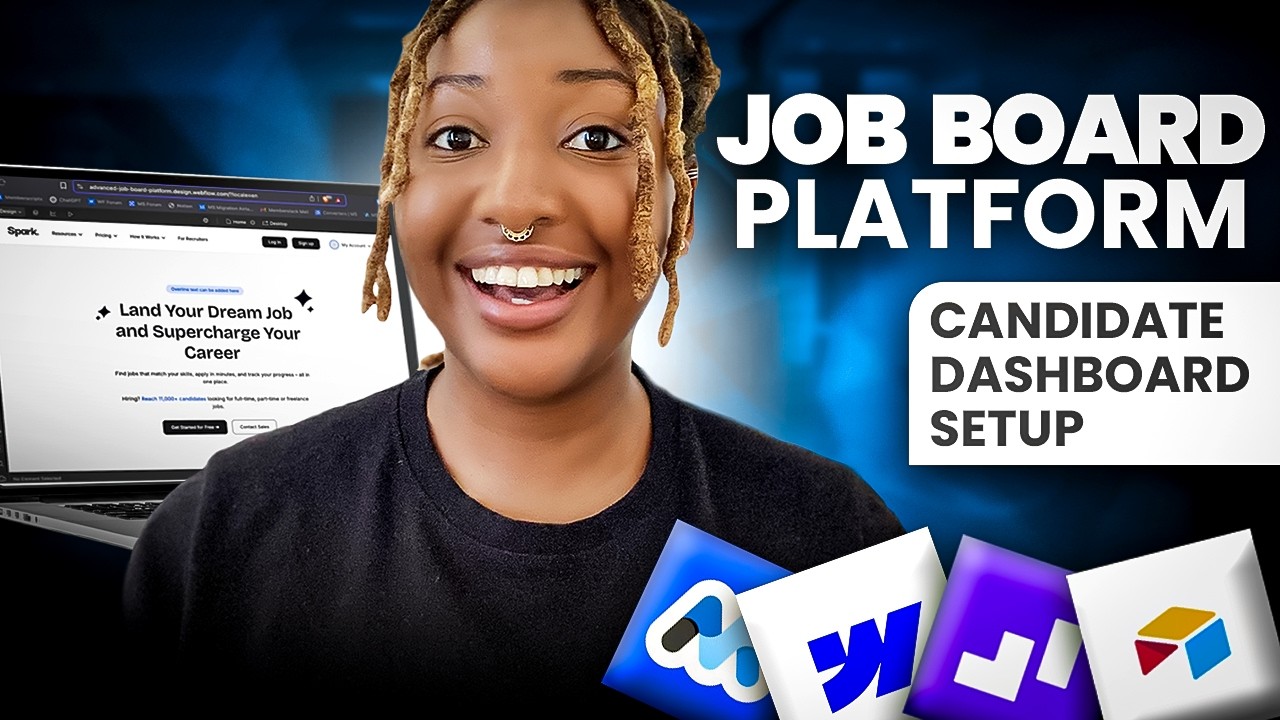 How to Build the Candidate Dashboard in Webflow & Wized (No-Code Job Board Tutorial) (04)