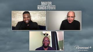 Tobi Bamtefa and executive producer and actor Hugh Dillon talk Mayor of Kingstown video