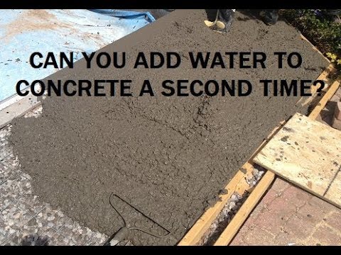 Can you add more water to concrete?