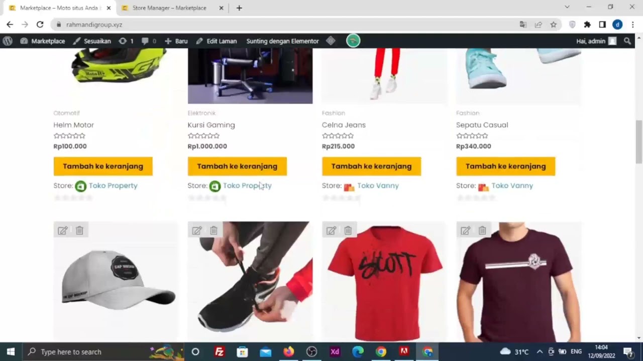 Website yang akan dibuat