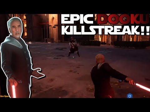 EPIC Count Dooku 39 killstreak|(Dark Ritual skin)| Star Wars Battlefront 2