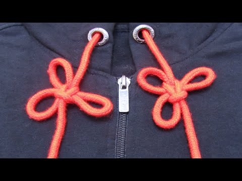 Ave Craft: How to Tie Hoodie Strings for beginners. Easy instructions for tying hoodie knots.