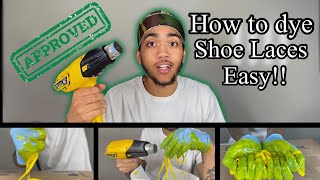 HOW TO DYE SHOE LACES | EASY TUTORIAL |