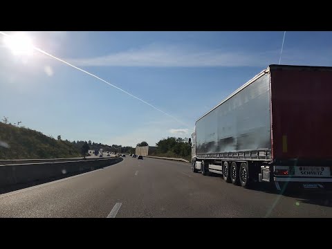 a drive on highway A8 und A5 from Stuttgart to in the direction of Frankfurt