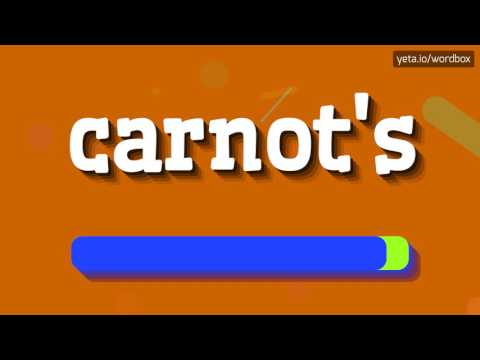 HOW TO PRONOUNCE CARNOT'S? #carnot's