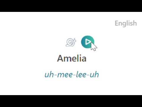 HOW TO PRONOUNCE AMELIA