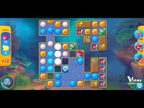 Fishdom. 8903 level no boosters and diamonds. 20 moves