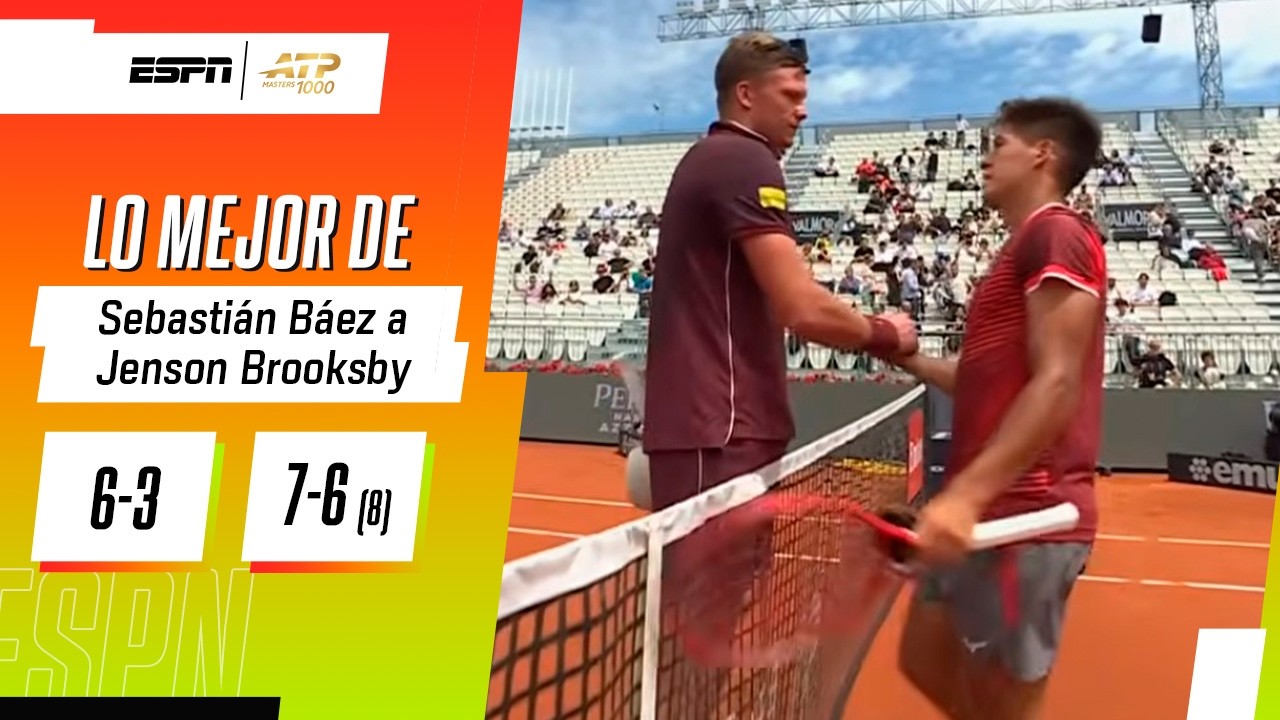GRAN ARRANQUE DE SEBA BÁEZ EN ROMA TRAS DERROTAR AL DURO BROOKSBY EN SETS CORRIDOS | RESUMEN
