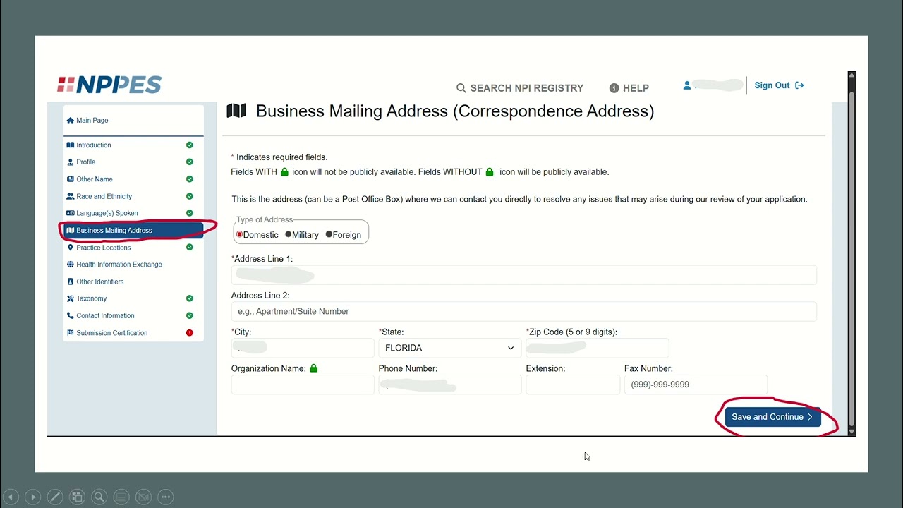 Update your NPI Portal