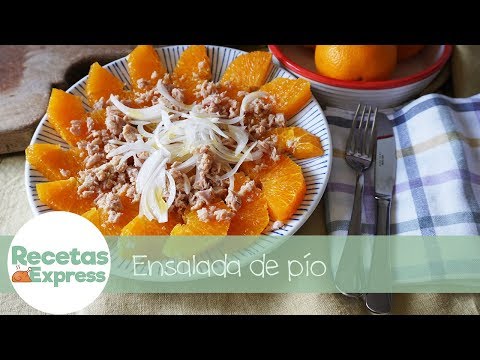 Ensalada de naranja, atún y cebolleta ¡Fresquita! - Recetas Express