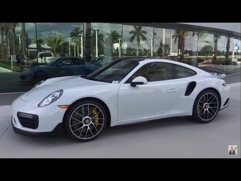 2017 Carrara White Porsche 911 Turbo S 580 hp @ Porsche West Broward
