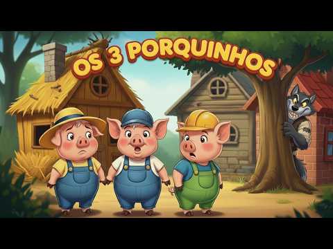 The Three Little Pigs | The Complete Story with Songs | Fairy Tales in Portuguese