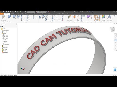 Autodesk inventor Tutorial Emboss and engrave