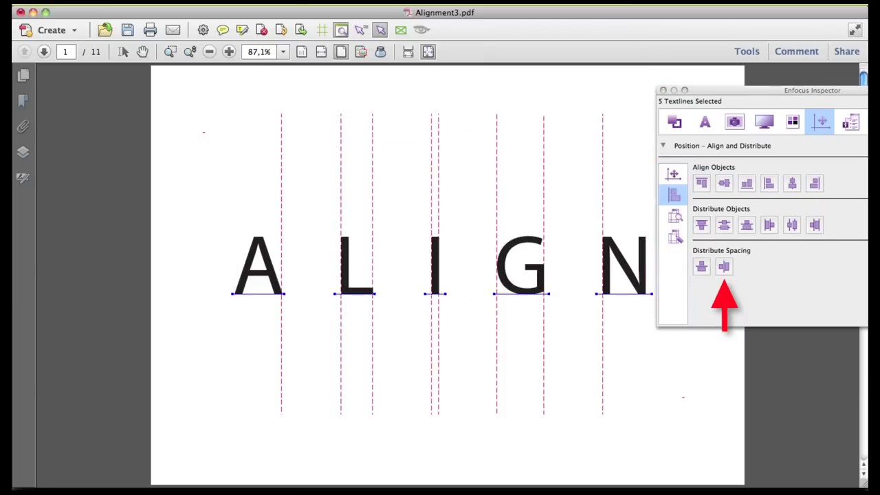PitStop Pro 12 Alignment tools