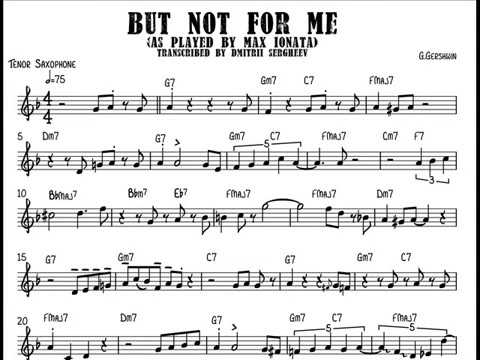 But Not For Me (As played by Max Ionata) Sax Solo Transcription