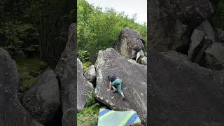 Video thumbnail of Problem A (Boulder 15, Visido - Tetto di Filorera), 5a. Val Masino