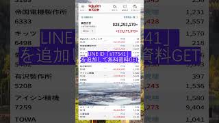 #日本株 #株初心者 #株式投資 #投資の勉強 #資産運用 #お金の勉強 #資産形成 #配当金活 #長期投資