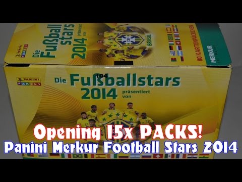 panini (MERKUR) Die Fußballstars 2014 World Cup ☆ 15 PACK OPENING WM 2014 STARS