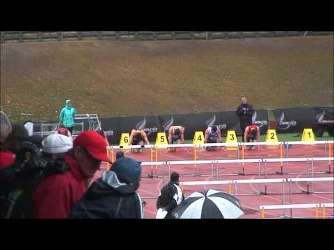 2015 NZTF Youth Men 100m Hurdles FINAL