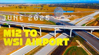 Western Sydney Airport via M12, Digital Control Tower and 2 metro stations Badgerys Creek Australia