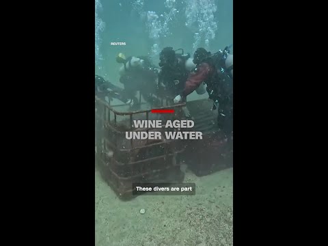 Wine aged under water