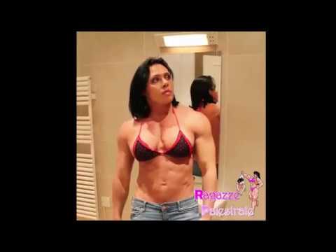 Angry Rene rip her shirt -  Female Muscle Super Strong