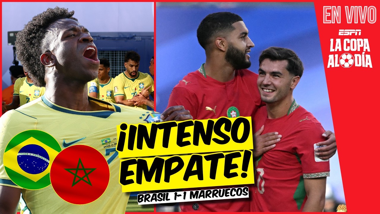 GOLAZO de VINÍCIUS JR le da el EMPATE a BRASIL ante MARRUECOS | La Copa al Día