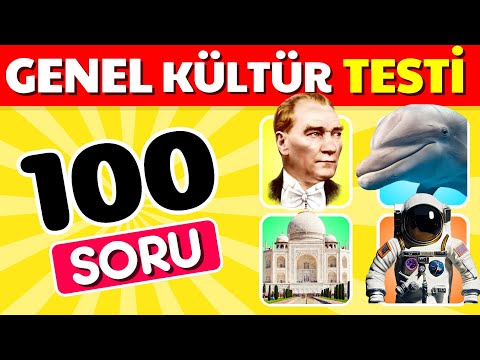 Genel Kültür Bulmaca, Genel Kültür Testi, 100 Soru, Kolay Orta Zor💯🫣