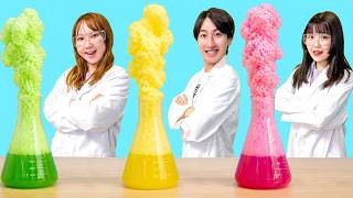 【寸劇】カラフルな色を使って大実験！？赤と青を混ぜたら何色になる？スライムやボールを好きな色に変えちゃおう！夏休みの自由研究はカラフル実験で乗り越えよう！