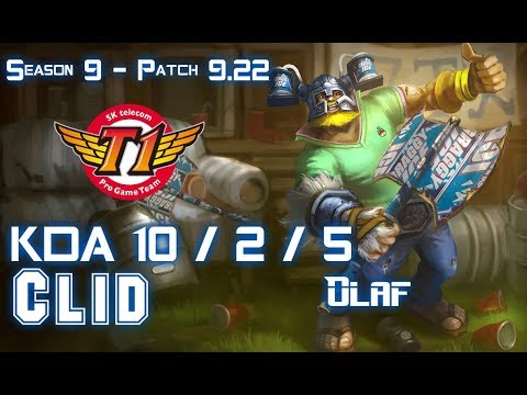 SKT T1 Clid OLAF vs LEE SIN Jungle - Patch 9.22 KR Ranked