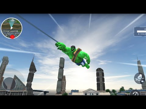Incredible Monster Rope Hero City Rescue Battle | Incredible Hulk Vs 3 Head Monster - GamePlay