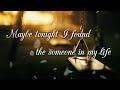 Maybe Tonight-Demo Version by Jascha Richter (Fanmade Lyrics Video)