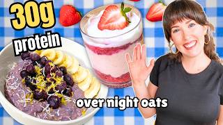 2 High Protein Overnight Oats! 💪🏼🥣 Healthy breakfast ideas