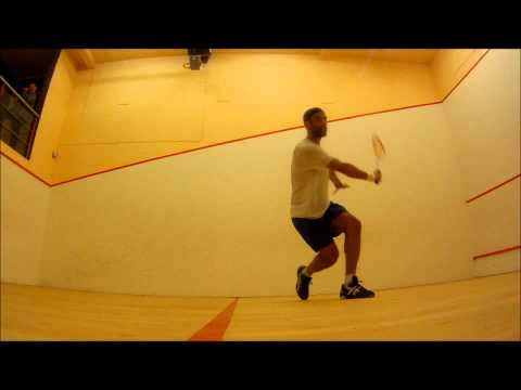 Shaun Le Roux slow mo squash swing