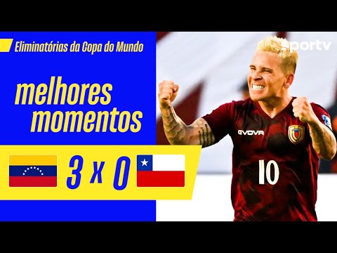 Gols e lances de Venezuela x Chile