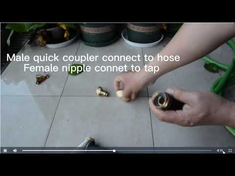 Garden Solid Brass Quick Connector Garden Hose Fitting Water Hose Connectors  3/4 inch GHT