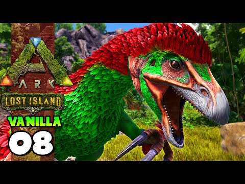 THERIZINOSSAURO O SUPER FARMADOR E FORTE!!! ARK: LOST ISLAND (VANILLA) 08