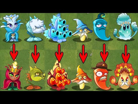 Pvz 2 Discovery - Every Plant FIRE vs ICE Have Same Shape (China & International)