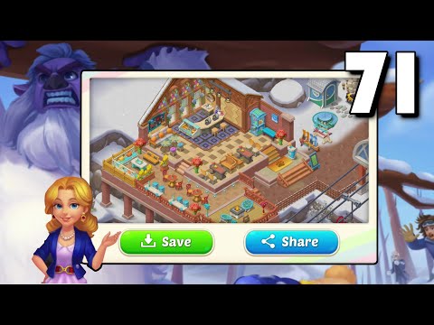 I Found a Yeti !!! - Cafe & Ski Slope Restored - Matchington Mansion -  Lets Play Match 3
